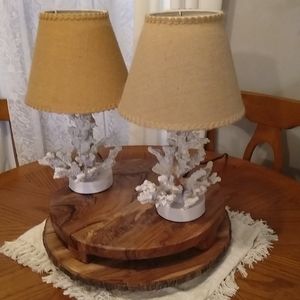 Set of 2 coral lamps